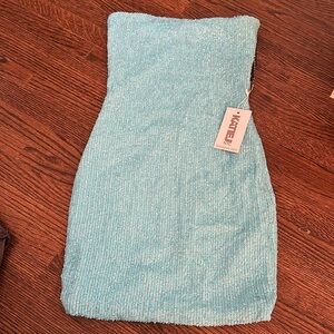 Katie J NYC. Sequin tube dress. Kids large. NWT. Turquoise